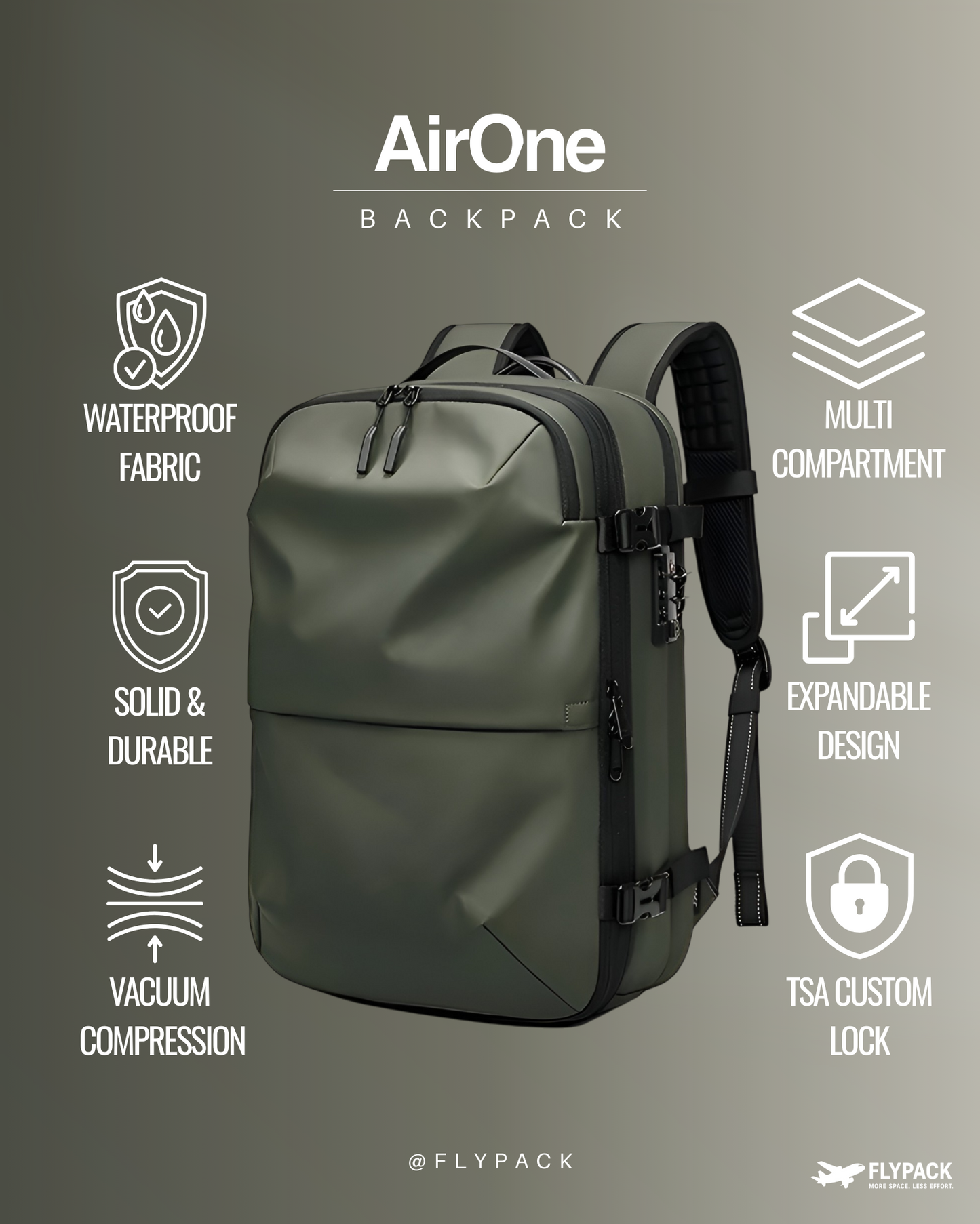 AirOne™ | Waterproof Compression Backpack